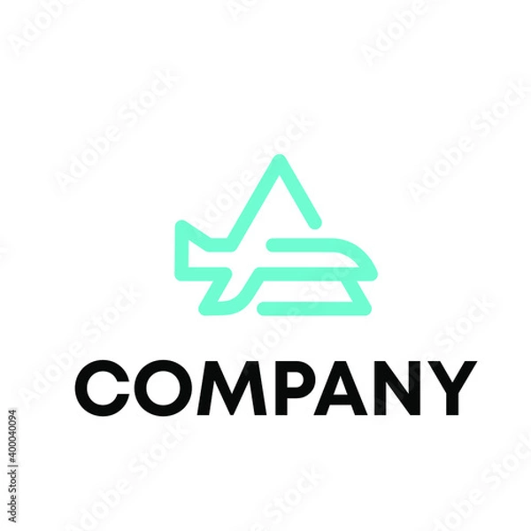 Obraz letter A plane logo 