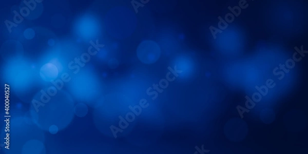 Fototapeta dark blue christmas background with abstract bokeh blue background