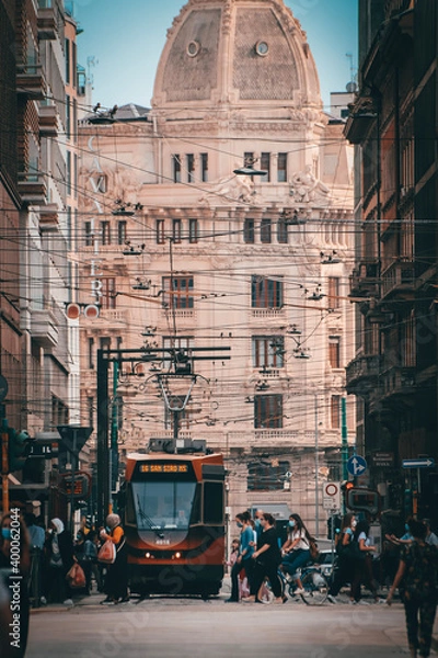 Obraz city street view