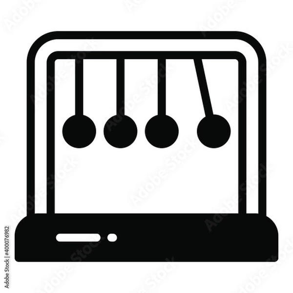 Obraz pendulum glyph icon, school and education icon	