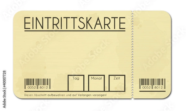 Obraz Eintrittskarte I