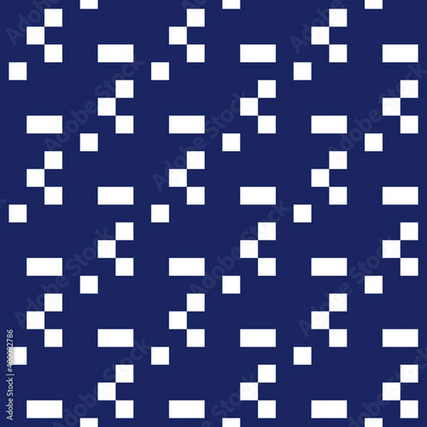 Fototapeta Squares, rectangles seamless pattern. Checks, blocks ornate. Geometric background. Tribal motif. Folk wallpaper. Ethnic ornament. Textile print, web design, geometry abstract. Geometrical vector.
