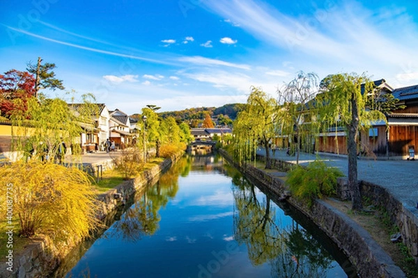 Fototapeta 岡山県倉敷美観地区　倉敷川