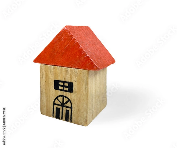 Obraz Old wood building blocks house