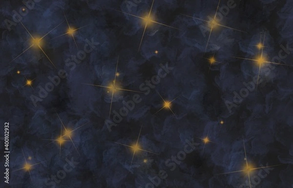 Fototapeta falling stars loop. Background space. Digital painting