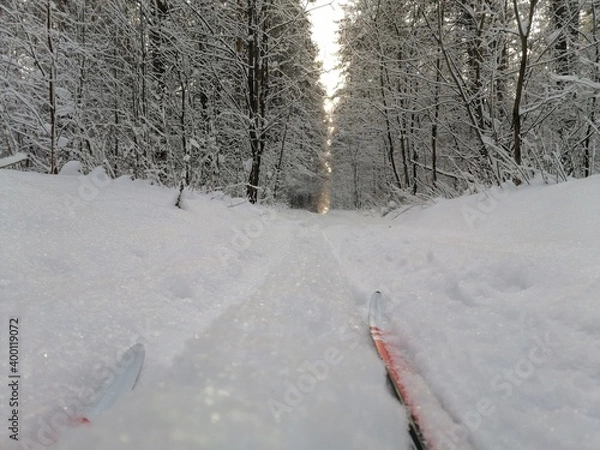 Obraz snow on the road