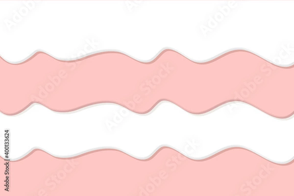 Fototapeta white and pink melted ice cream, chocolate or yogurt flowing down layered. Dripping cream or milk horizontal banner. liquid sweet caramel or glaze vector background. cute pastel colors. Flowing paint