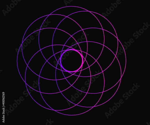 Fototapeta Abstract purple circle