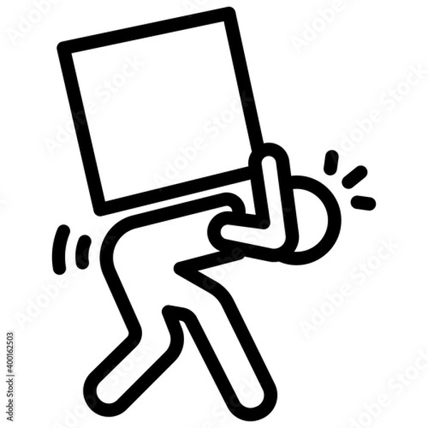 Obraz Man Carrying Box