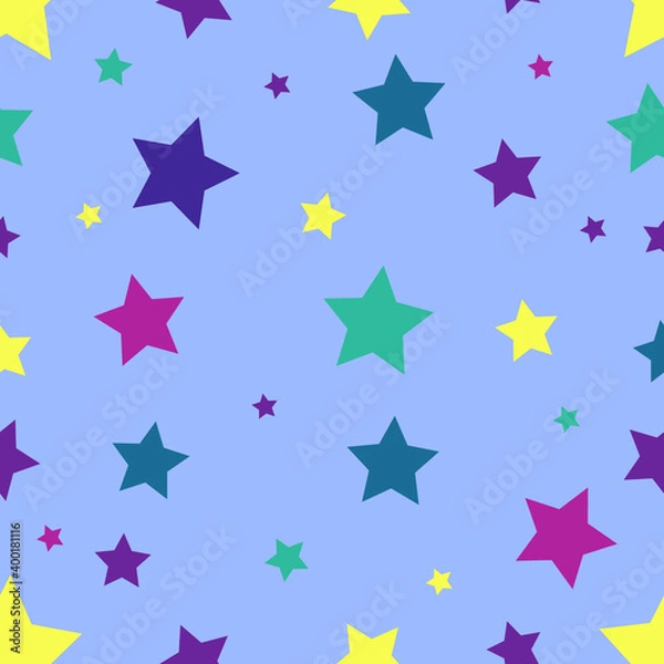 Fototapeta Vector of kids pattern Star. Festive  background. Geometric pattern