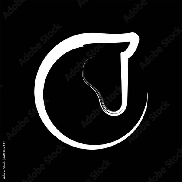 Obraz simple horse circle vector logo