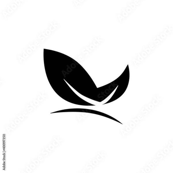 Fototapeta simple leaf vector logo