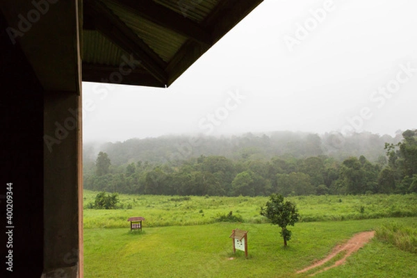 Obraz Nong Phak Chi Wildlife Watching Tower today is one place to see Khao Yai Attractions for visitor in Khao yai national park Thailand.