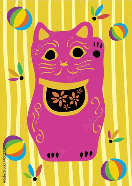 Obraz 招き猫のベクター画像