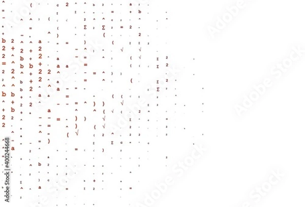 Obraz Light Red vector pattern with arithmetic signs.