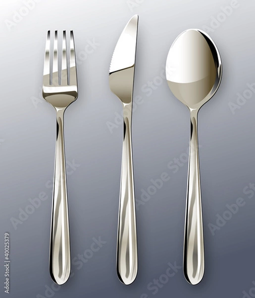 Obraz スプーン　ナイフ　フォーク