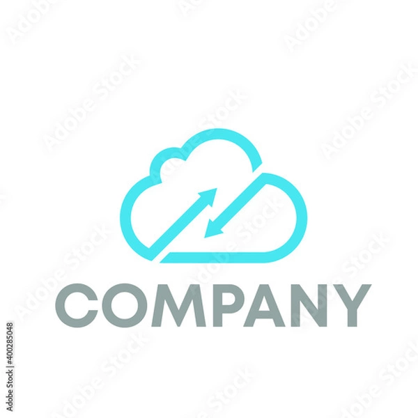 Fototapeta Cloud Arrow Logo Design 