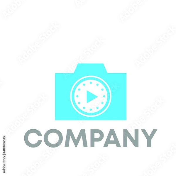 Fototapeta camera play button logo