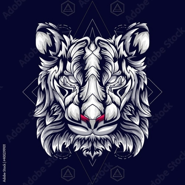 Obraz TIGER WHITE ALBINO