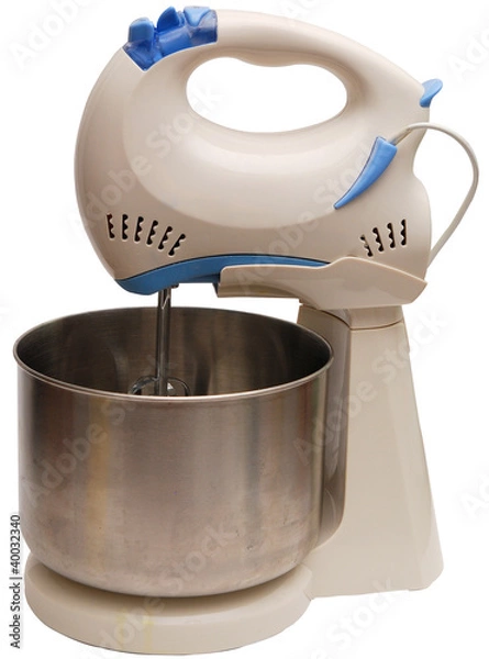 Fototapeta Isolated Chrome Stand Mixer