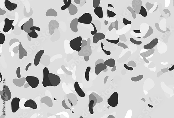 Fototapeta Light silver, gray vector backdrop with abstract shapes.