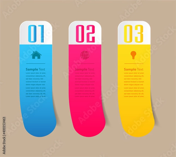 Fototapeta modern text box template, banner Infographics