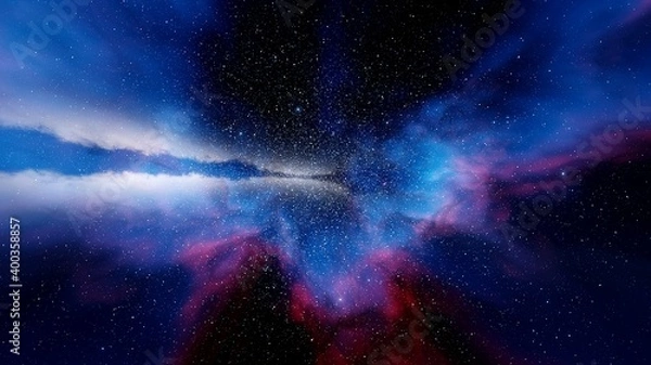 Obraz abstract background for design, space abstraction, starry cosmic backround, star background, galactic background 3d render	