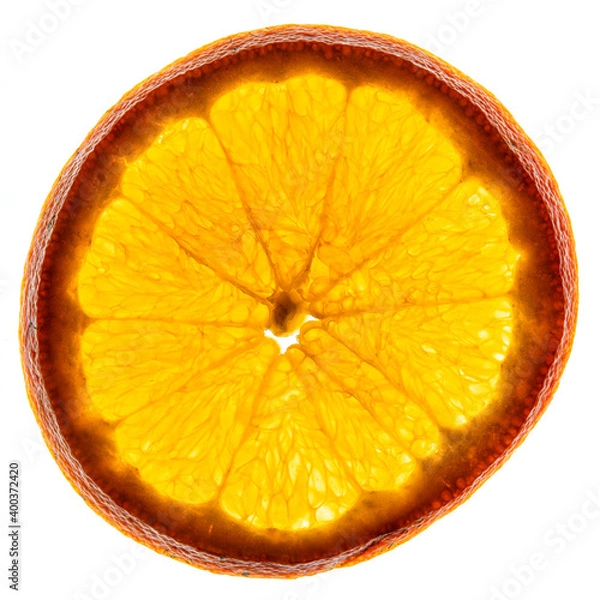 Fototapeta Orange slice isolated on a white background.