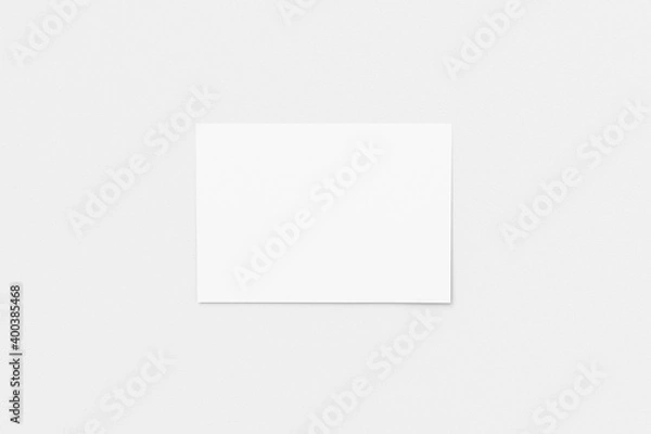 Fototapeta Blank white paper on white floor