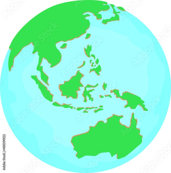 Fototapeta world map globe