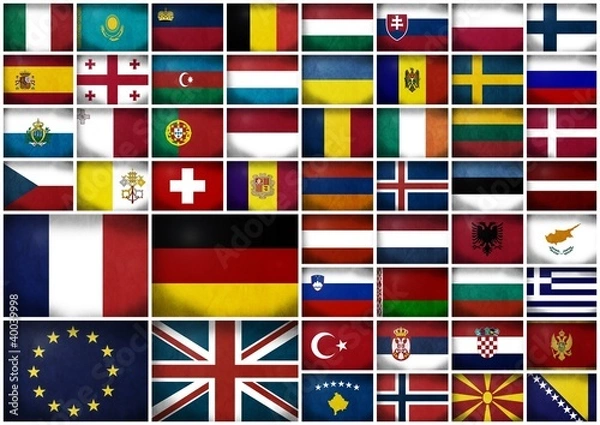 Obraz European Flags