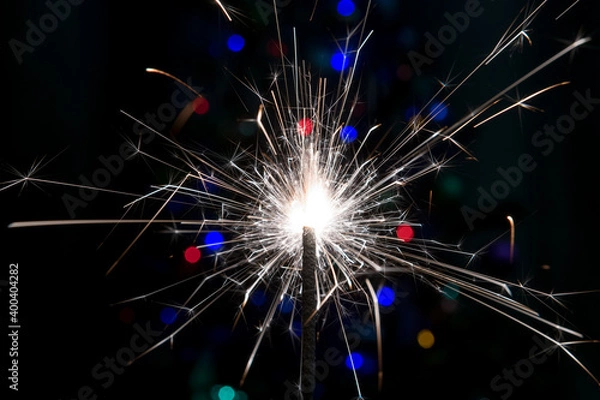 Fototapeta fireworks on black background