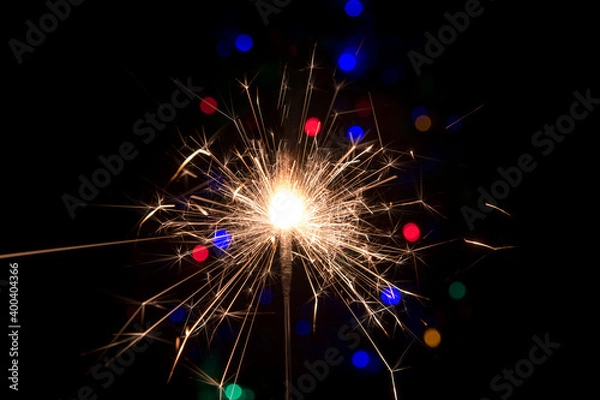 Fototapeta fireworks on black background