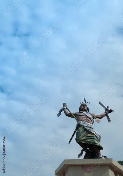 Obraz statue of saint Timorese knight happy with independent, Dili Timor Leste