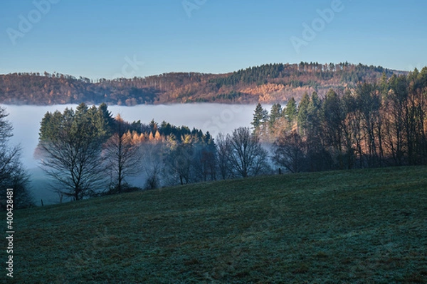 Obraz Nebellandschaften an der Bergstraße.