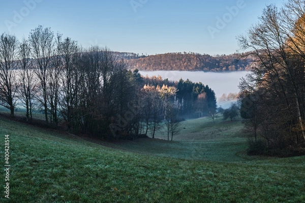 Obraz Nebellandschaften an der Bergstraße.