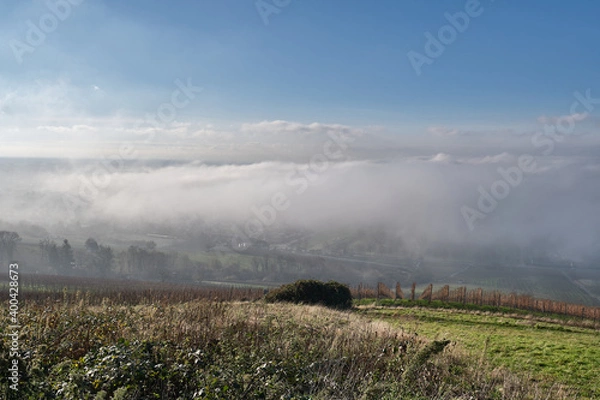 Obraz Nebellandschaften an der Bergstraße.