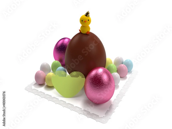 Obraz Poussin oeufs pâques