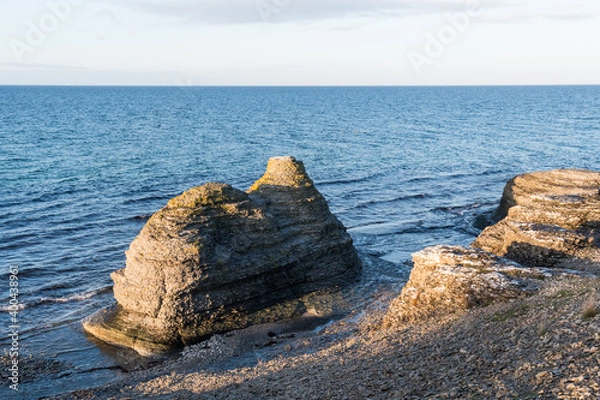 Obraz Eroded linestone cliffs by the coast