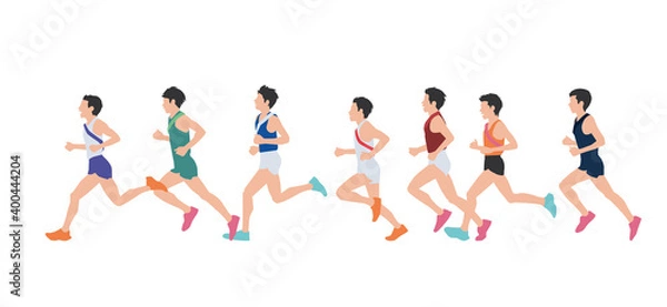 Obraz 男子駅伝　イラスト素材