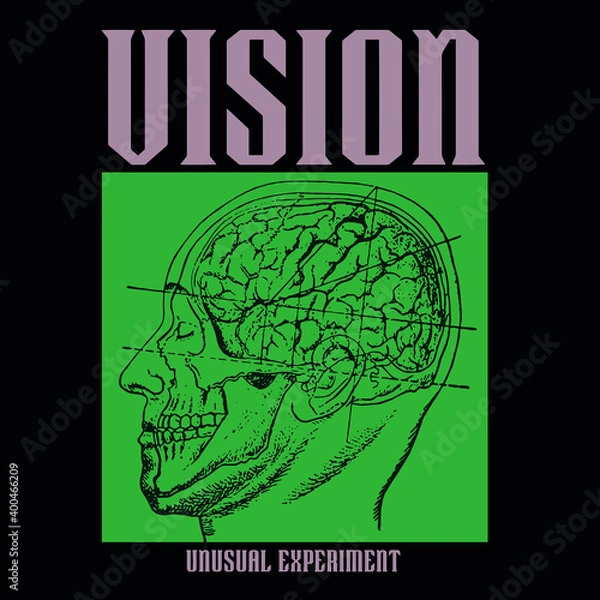 Obraz Human anatomy head with slogan 