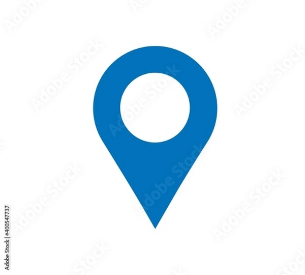 Obraz Location icon vector. Pin sign Isolated on white background. Navigation map, gps, direction, place, compass, contact, search concept. Flat style for graphic design, logo, Web, UI, mobile upp, EPS10