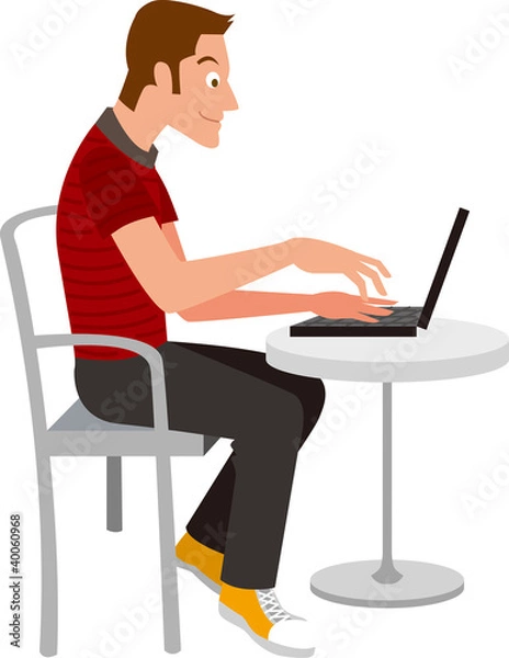 Obraz パソコン男性