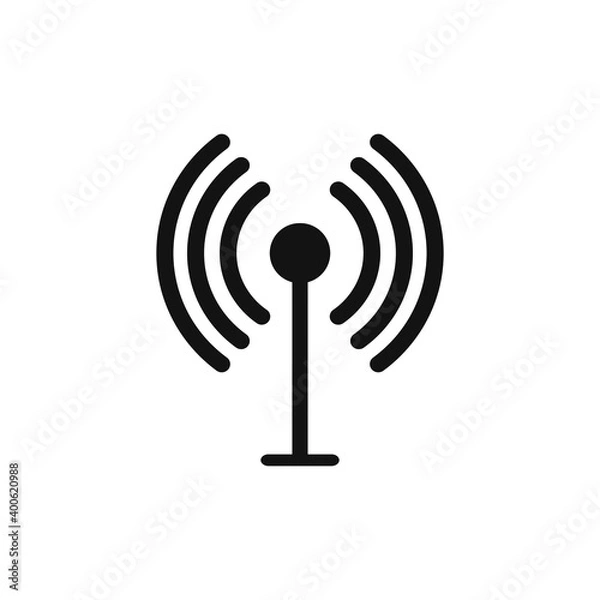 Fototapeta Wi Fi icon, flat design template, vector illustration