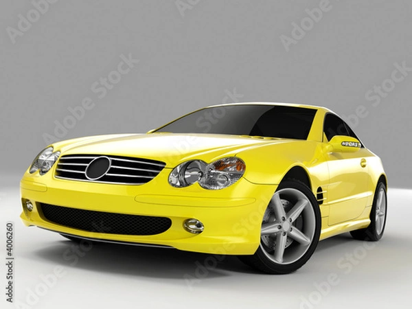 Fototapeta yellow sports car