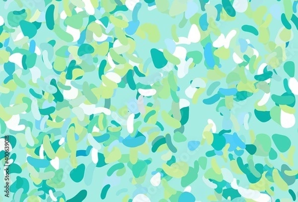 Obraz Light Green, Yellow vector backdrop with abstract shapes.