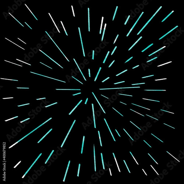 Fototapeta 水色の放射状の高速移動するイメージの背景素材