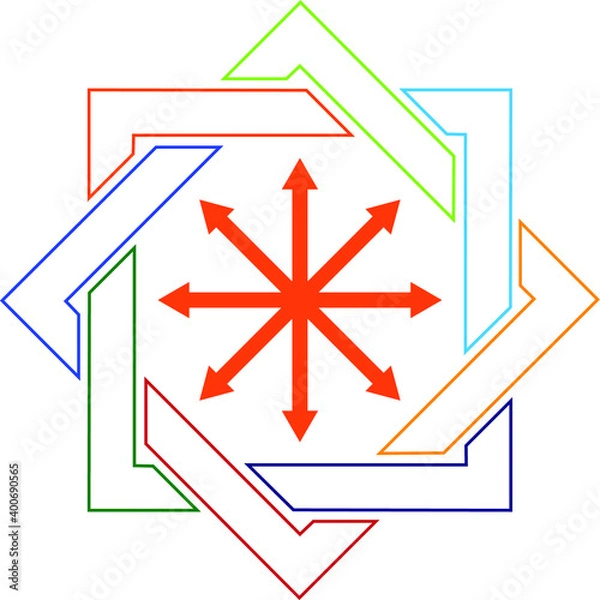 Obraz square and arrow design
