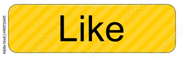 Obraz Like Button on white backround - illustration