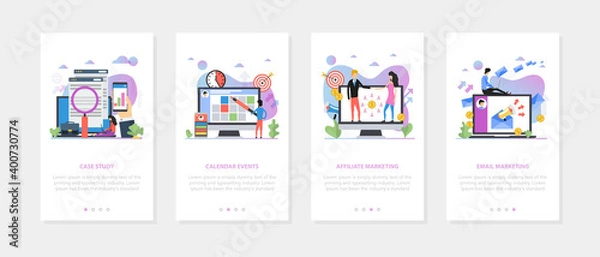 Obraz Vector mobile banner concept business marketing, set